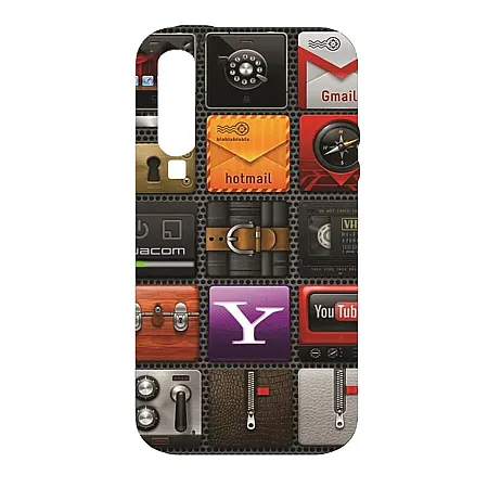 ΘΗΚΗ HUAWEI P30 GLASS CASE SOCIAL