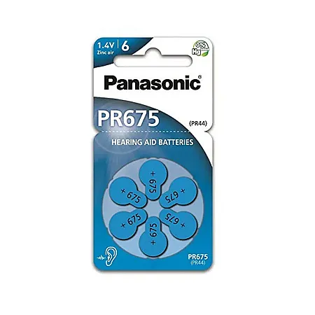 Μπαταρίες Ακουστικών Panasonic PR675 PR44 6 Τεμάχια