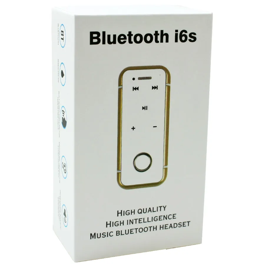 Bluetooth i6S CLIP-ON Headset (άσπρο)