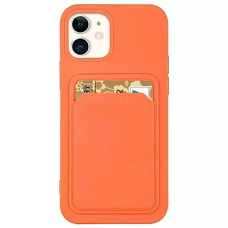 Θήκη iPhone 11 Back Cover με Υποδοχή Κάρτας (πορτοκαλί)