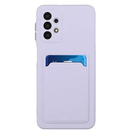 Θήκη για Samsung A02s Back Cover με Υποδοχή Κάρτας (μωβ)