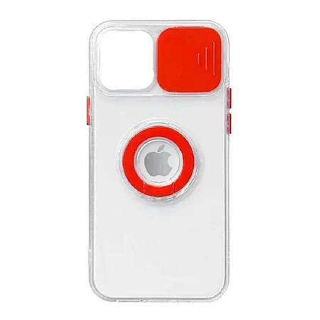 Θήκη για iPhone 11 Pro με Camera Cover και Ring Holder (κόκκινο)
