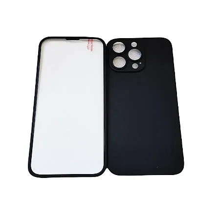 Θήκη για iPhone 12 Pro Max Full 360° All in One Glass (μαύρο)