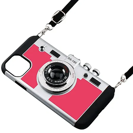 Θήκη για iPhone 11 Pro 3D Vintage Camera (ροζ)