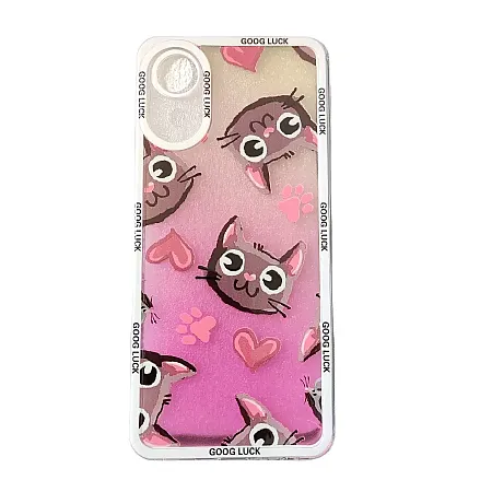 Θήκη για Samsung A03 Core Flower Kitty Love (διάφανο)