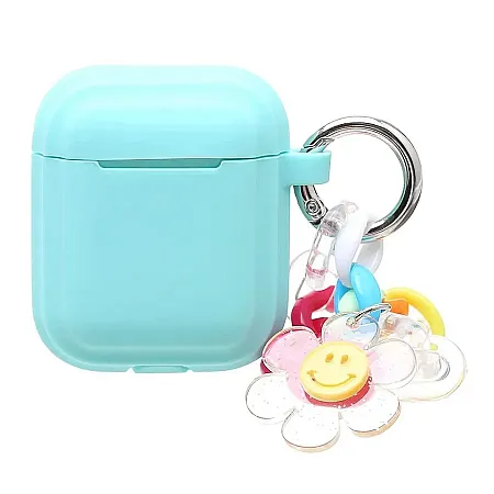 Θήκη για AirPods Flower (σιέλ)