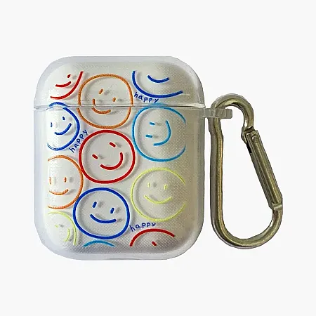 Θήκη για AirPods Happy Smile (διάφανο)