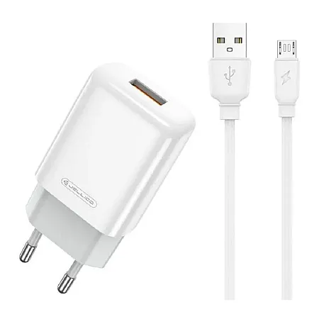 Φορτιστής Jellico EU01 12W με Καλώδιο Micro USB