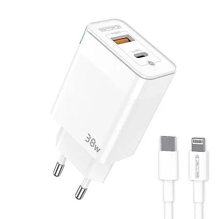 Φορτιστής Jellico C122 Charger Kit Type-C to Lightning (άσπρο)