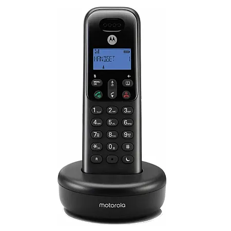 Ασύρματο Τηλέφωνο Motorola T501+ με Aνοιχτή Aκρόαση και Φωτιζόμενη Οθόνη (μαύρο)