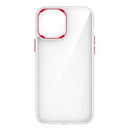 Θήκη για iPhone 14 Plus Solid color Border Διάφανη (άσπρο)