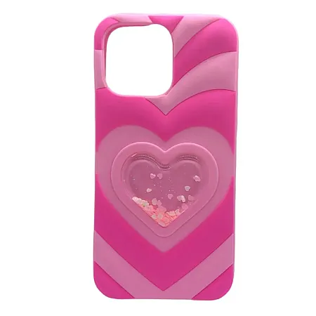 Θήκη για iPhone 14 Pink Hearts Back Cover (ροζ)