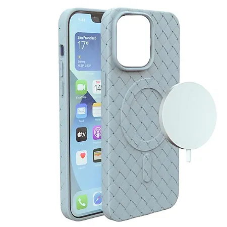 Θήκη για iPhone 15 Pro Mag Safe Woven Case (γκρι)