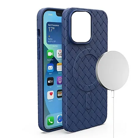 Θήκη για iPhone 12/12 Pro Mag Safe Woven Case (μπλε)