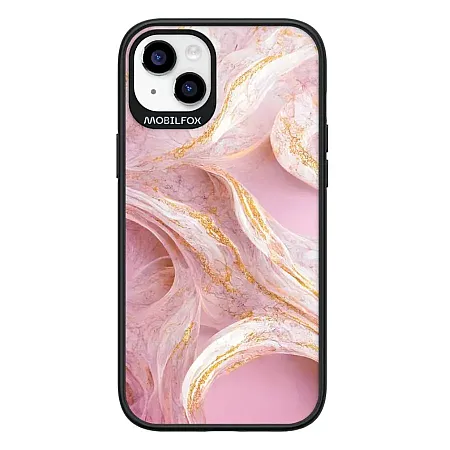 Θήκη για iPhone 14 Plus Mobilfox Rosequartz Silk Clear With Magsafe Full-Shock  (μαύρο)