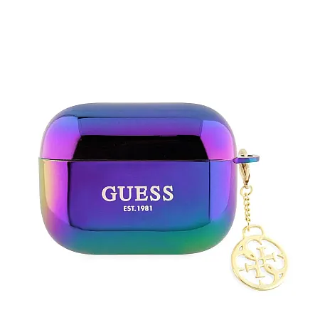 Θήκη για Apple Airpods Pro Guess “4G Charm” Collection με Κρεμαστό Στολίδι (Iridescent μαύρο – GUAPHPLIGEK)