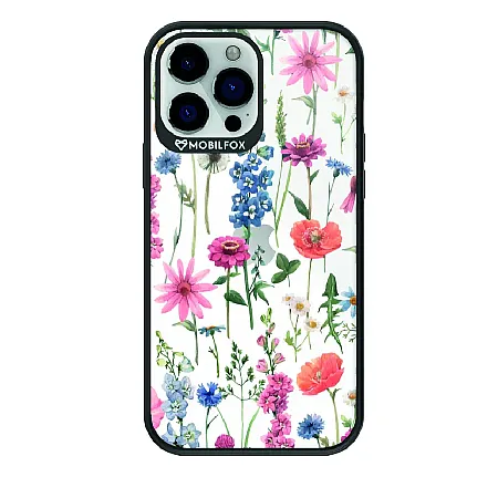 Θήκη για iPhone 13 Pro Mobilfox Flower Field Anthracite Full-Shock  (μαύρο)
