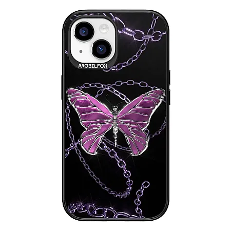 Θήκη για iPhone 14 Mobilfox Butterfly Neclace Full-Shock  (μαύρο)