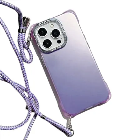 Θήκη για iPhone 13 Pro με Λουράκι Crossbody Frosted Case (μωβ)