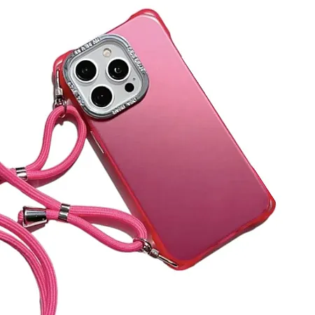 Θήκη για iPhone 12/12 Pro με Λουράκι Crossbody Frosted Case (ματζέντα)