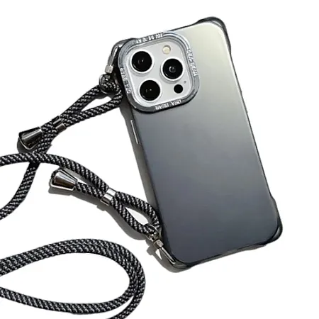 Θήκη για iPhone 12/12 Pro με Λουράκι Crossbody Frosted Case (γκρι)