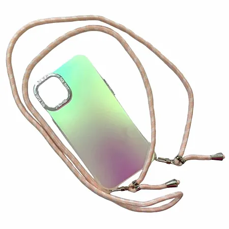 Θήκη για iPhone 11 με Λουράκι Crossbody Frosted Case Ιριδίζον (άσπρο)