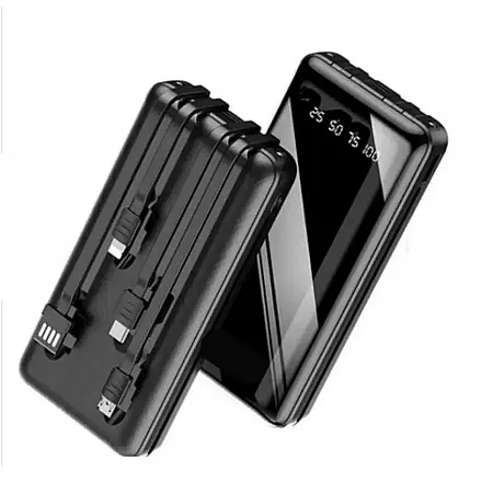 Powerbank 20000mAh Mirror Screen Fast Charging LCD Display (μαύρο)