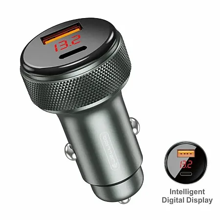 Φορτιστής Αυτοκινήτου Jellico F13 USB - Type-C 30W / 22.5W PD (γκρι)