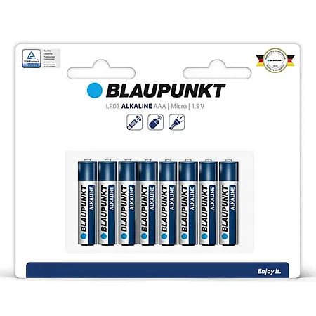 Αλκαλικές μπαταρίες υψηλής απόδοσης BLAUPUNKT LR03 AAA  8ΤΜΧ