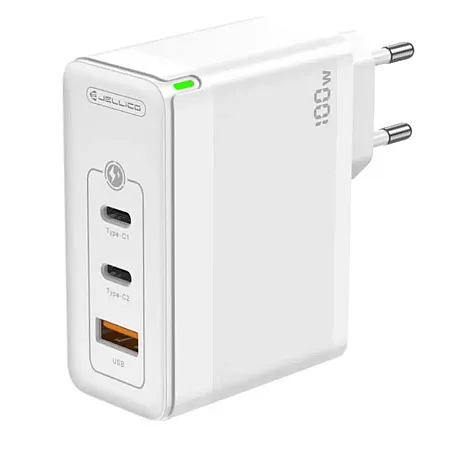 Φορτιστής Jellico C118 100W USB-A + 2x Type C Power Delivery / Quick Charge 3.0 (άσπρο)