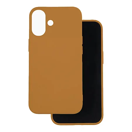 Θήκη για iPhone 16 Σιλικόνης TPU Soft Touch (σκούρο μπεζ)
