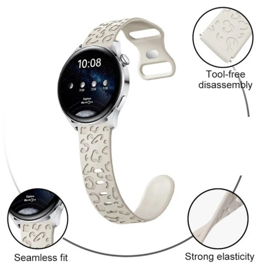 Λουράκι Σιλικόνης για Apple Watch Leopard 42/44/45/49mm (Nude)