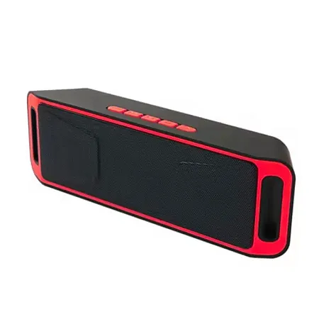 Ασύρματο Ηχείο SC208 Double Speaker (Handsfree Call, TF Card, AUX Audio, FM - κόκκινο)