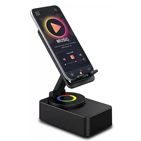 Βάση Φόρτισης Κινητού με Ηχείο 5in1 (μαύρο)