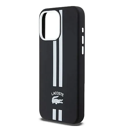 Θήκη για iPhone 15 Pro Max Lacoste HC Silicone Stripes (LCHCP15XSLIK - μαύρο)