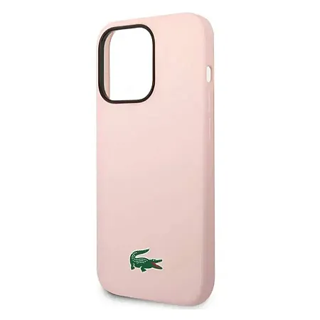Θήκη για iPhone 15 Lacoste HC Silicone Croc Logo MagSafe (LCHMP15SSLOI - ροζ)