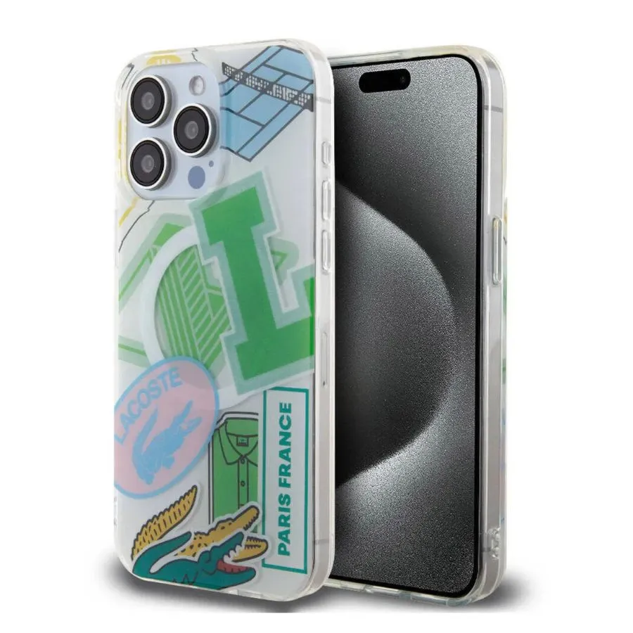 Θήκη για iPhone 15 Pro Lacoste HC Magsafe Double Layer Patchs (LCHMP15LUPAN - πράσινο)