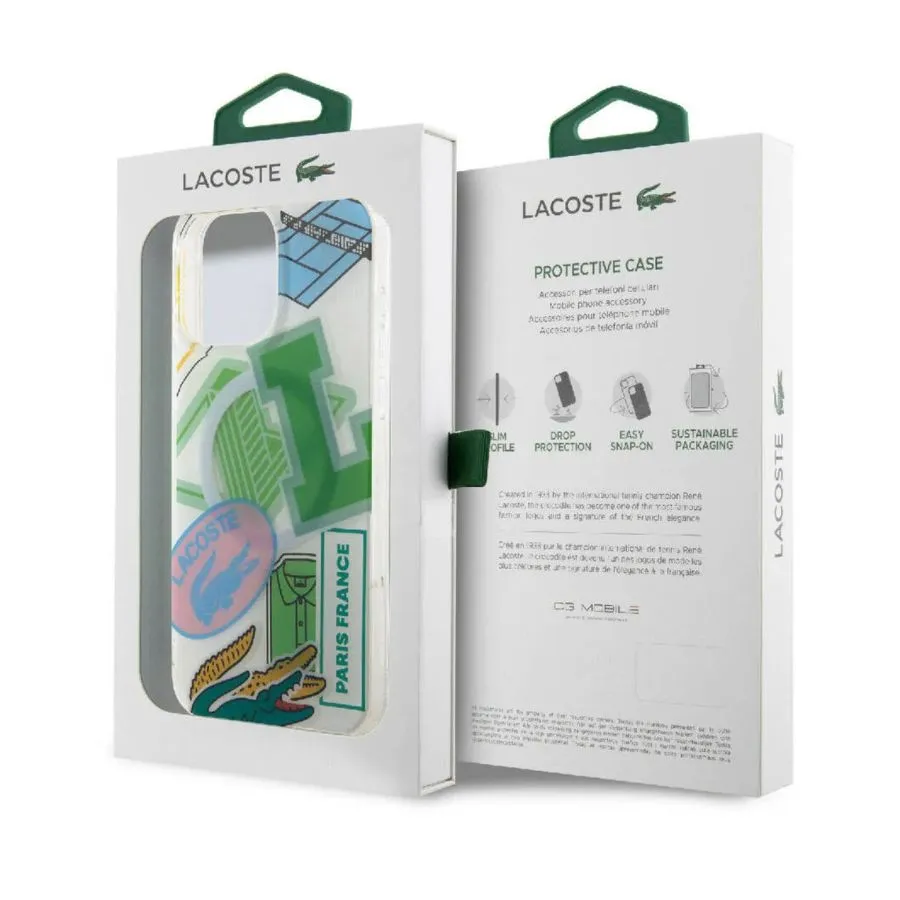 Θήκη για iPhone 15 Pro Lacoste HC Magsafe Double Layer Patchs (LCHMP15LUPAN - πράσινο)