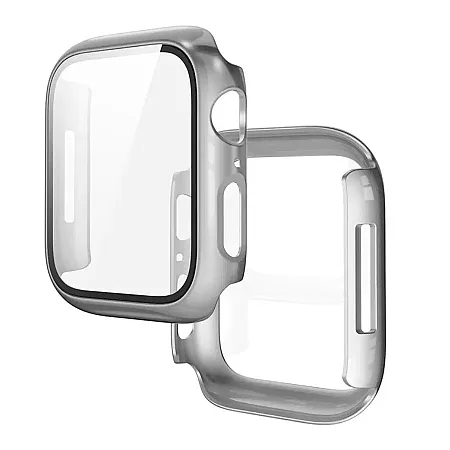 Θήκη για Apple Watch 10 42mm Cover Tempered Glass (ασημί)