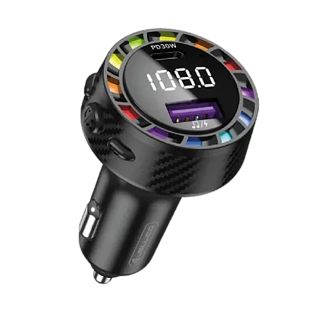 FM Transmitter Jellico FM2 30W PD 1xUSB-C + 1xUSB QC3.0 (Μαύρο)