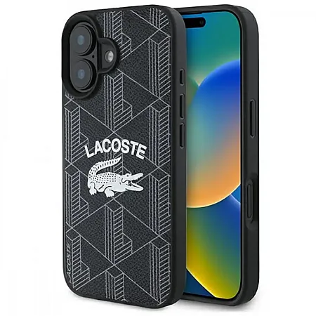 Θήκη για Iphone 16 Lacoste Blend Monogram Magsafe  (Μαύρο-LCHMP16SPIGK)