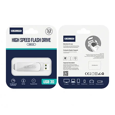 USB Stick Jellico U36 32GB (Ασημί)