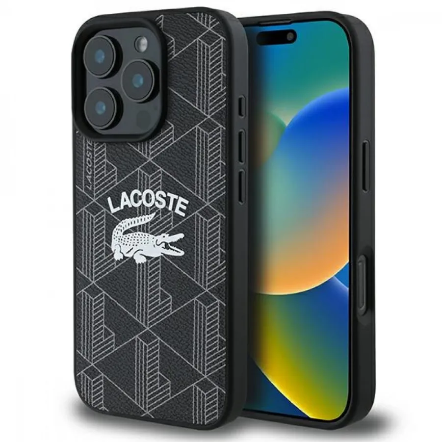 Θήκη για Iphone 16 Pro Lacoste Blend Monogram Magsafe  (Μαύρο-LCHMP16LPIGK)