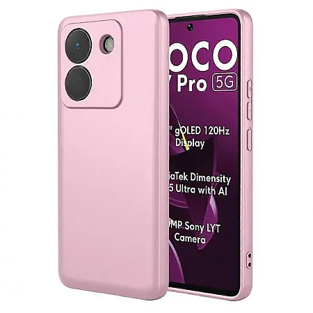 Θήκη για Xiaomi Poco M7 Pro 5G Σιλικόνης TPU Soft Touch (Ροζ)