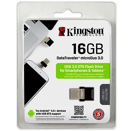 USB FLASH KINGSTON DATA TRAVELER DUO USB 3 + microUSB 16GB DTDUO3/16GB